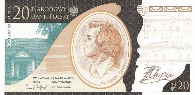 20 zloty 2009 Chopin